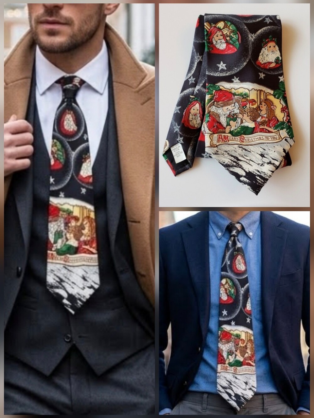 ❤️TOWNCRAFT Christmas Santa tie🤍